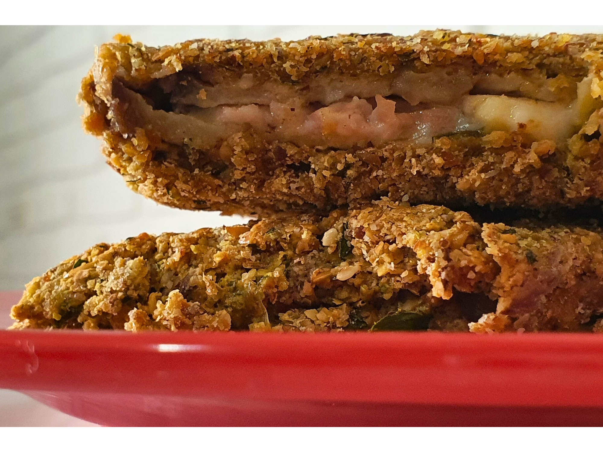 Milanesas de pollo rellenas