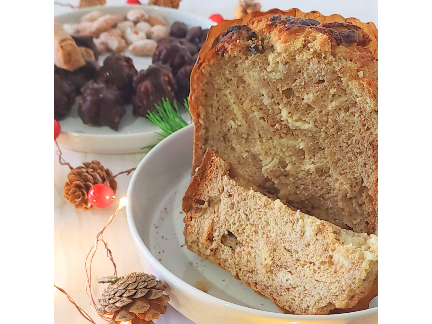 Pan dulce con chips de chocolate blanco