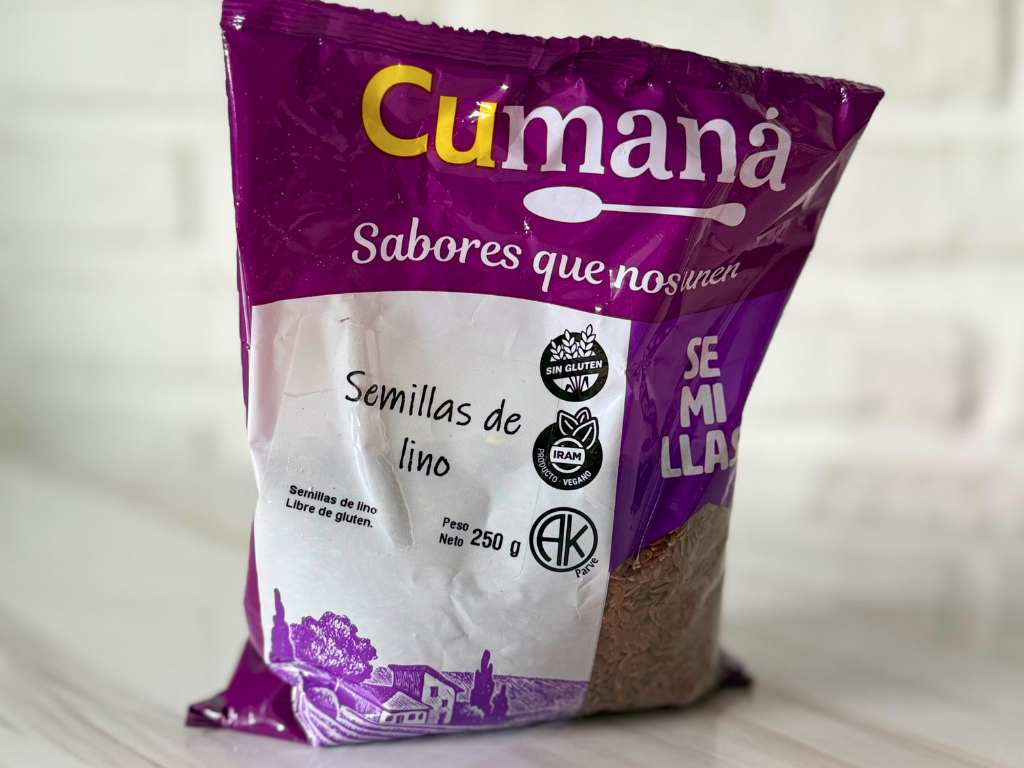 Semillas de lino marrón