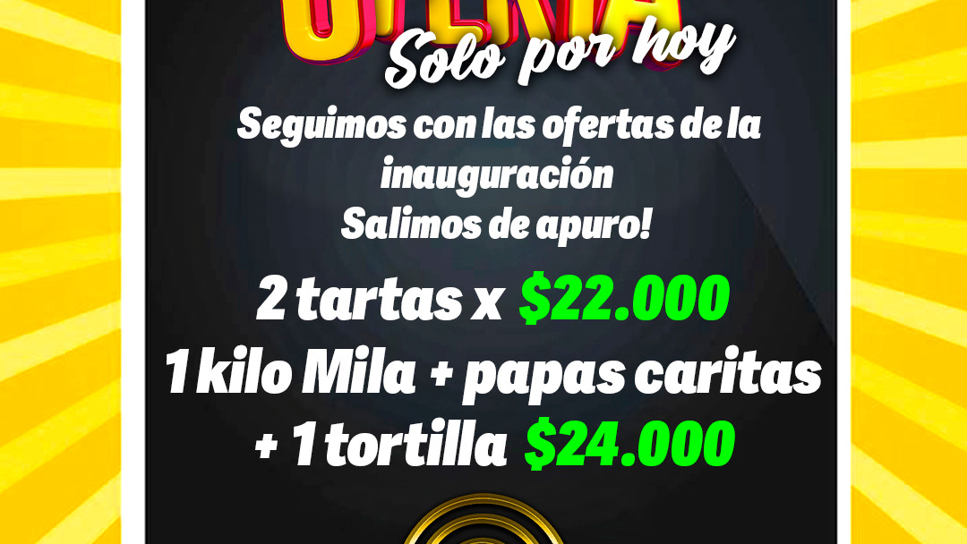 OFERTAS MILAS Y TARTAS