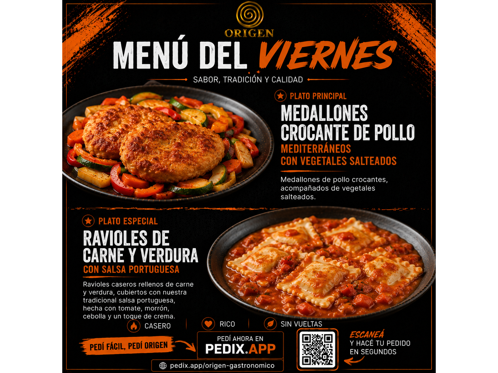 Menu del Viernes