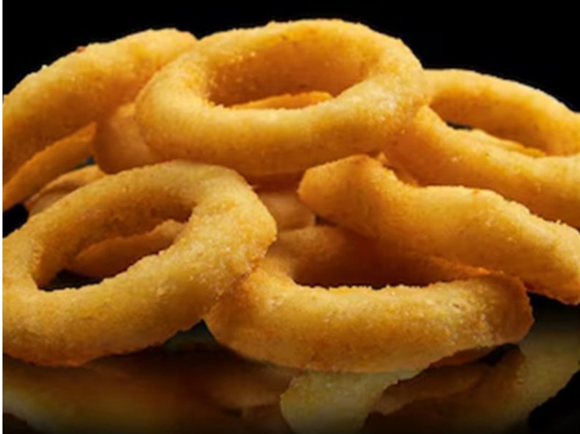 Aros de cebolla rebozados