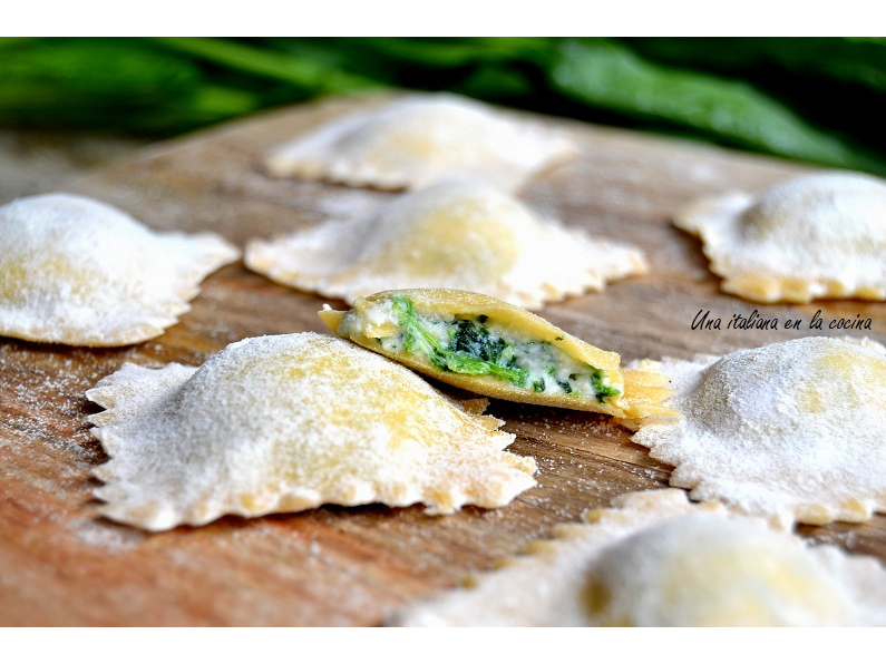 Ravioles verdura y ricota