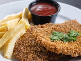 MILANESA PICADA CON PAPAS