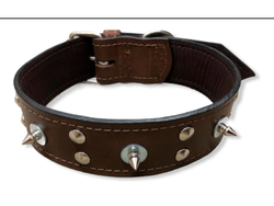 Collar Blondi Mastín de Cuero con Puntas