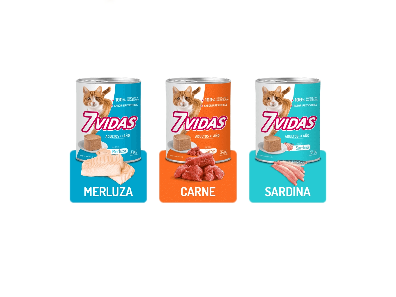 7 Vidas Alimento Humedo para Gato 340gr