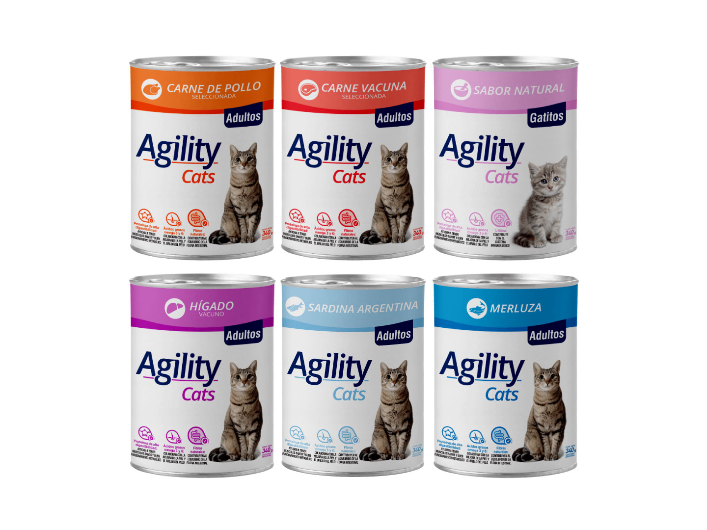 Agility Alimento Humedo Gato 340gr.