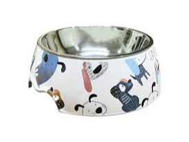 Comedero Acero y Melamina