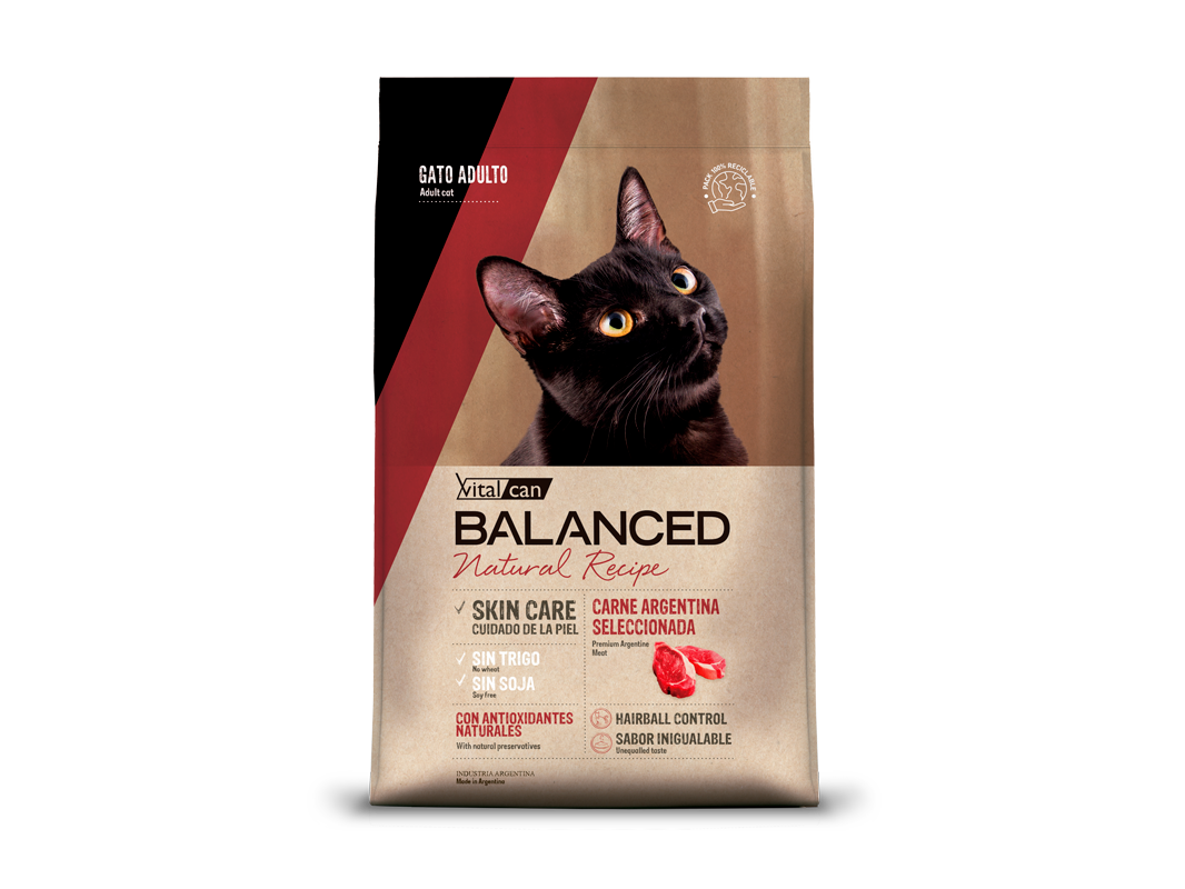 Balanced Natural Recipe  Gato Adulto Carne Arg.