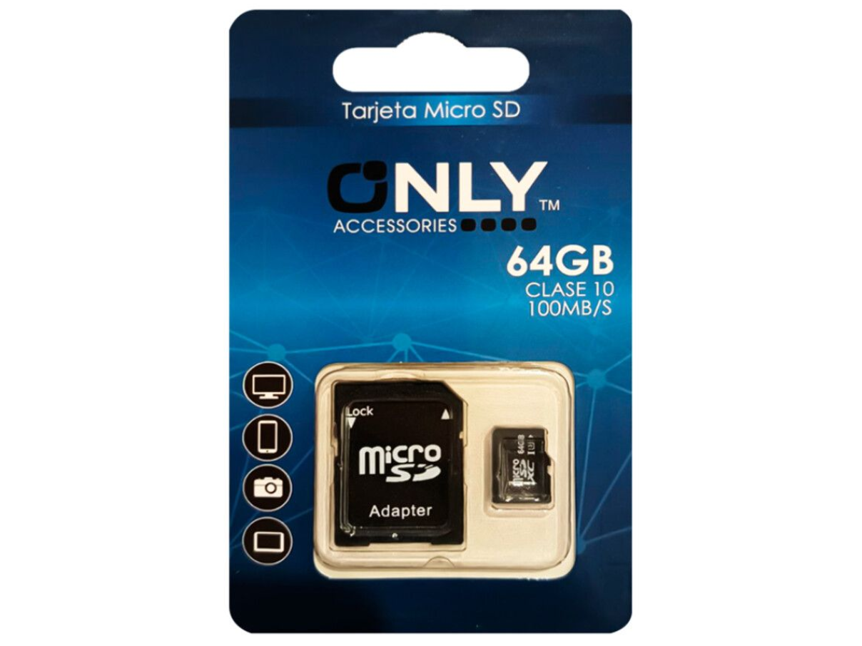 MEMORIA 64GB – CLASE 10 ONLY