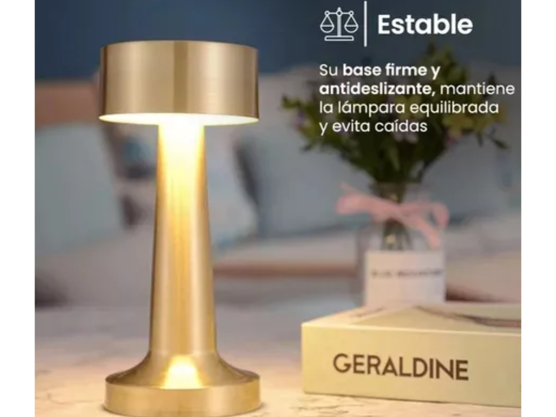 LAMPARA "DESK" LED RECARGABLE DORADA