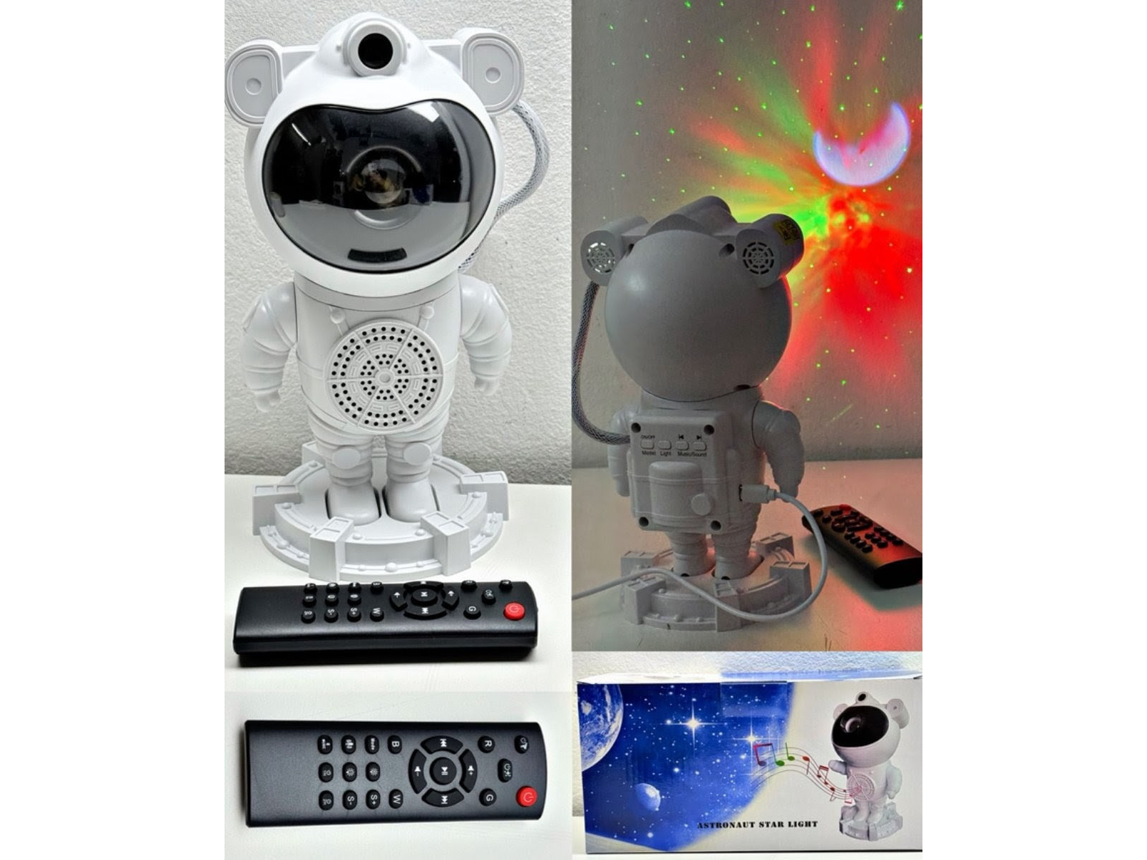 PROYECTOR ASTRONAUTA DE GALAXIA CON PARLANTE BLUETOOTH