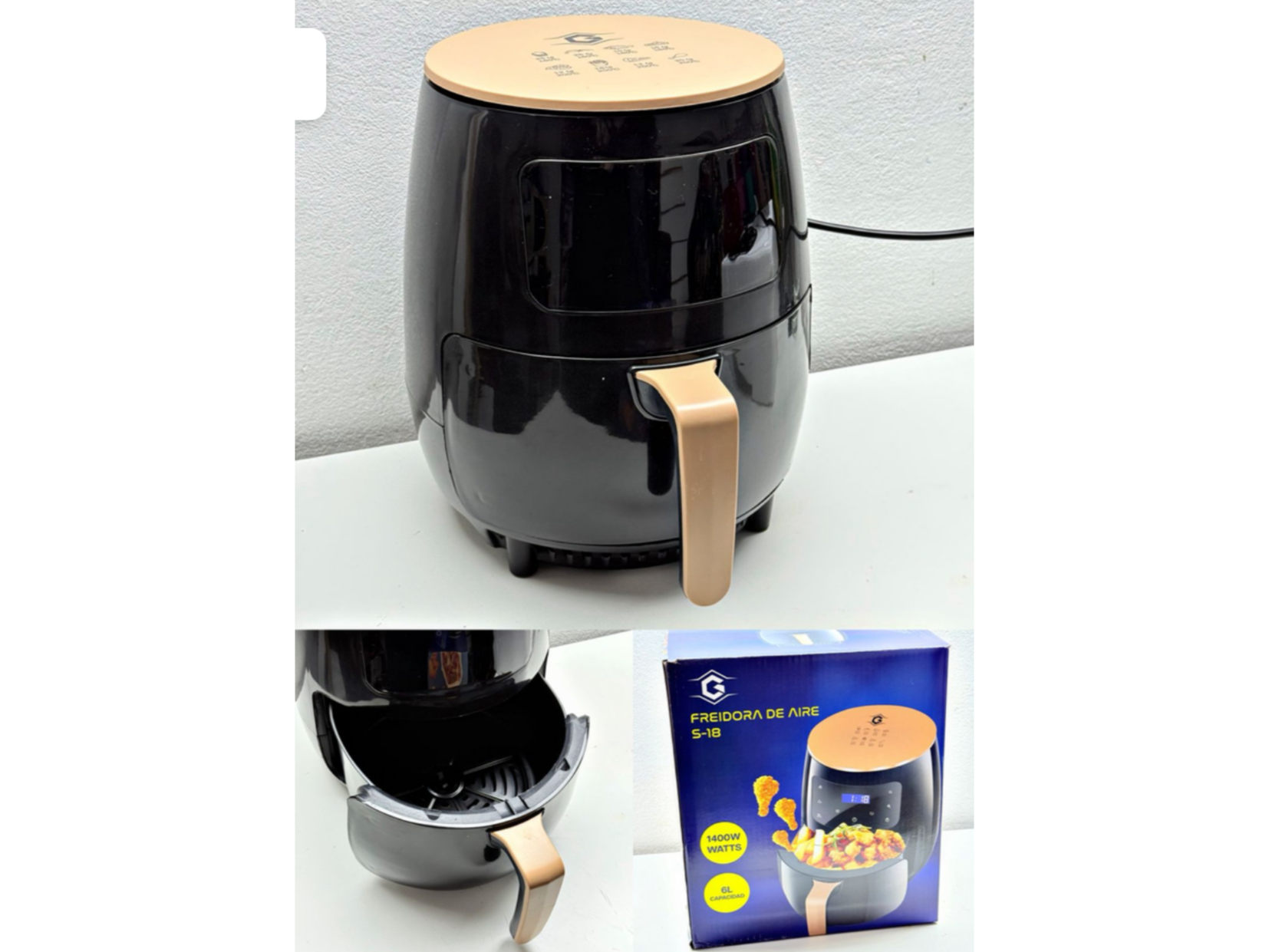 FREIDORA DE AIRE S-18 capacidad 6 LITROS