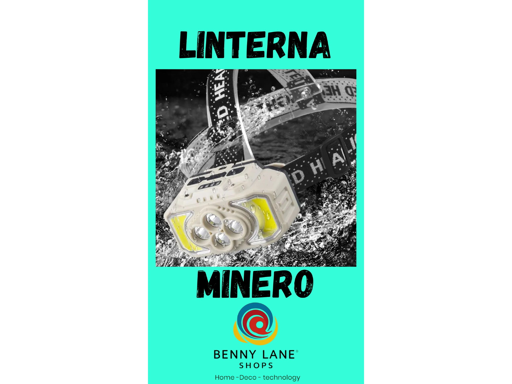 LINTERNA MINERO RECARGABLE  VINCHA