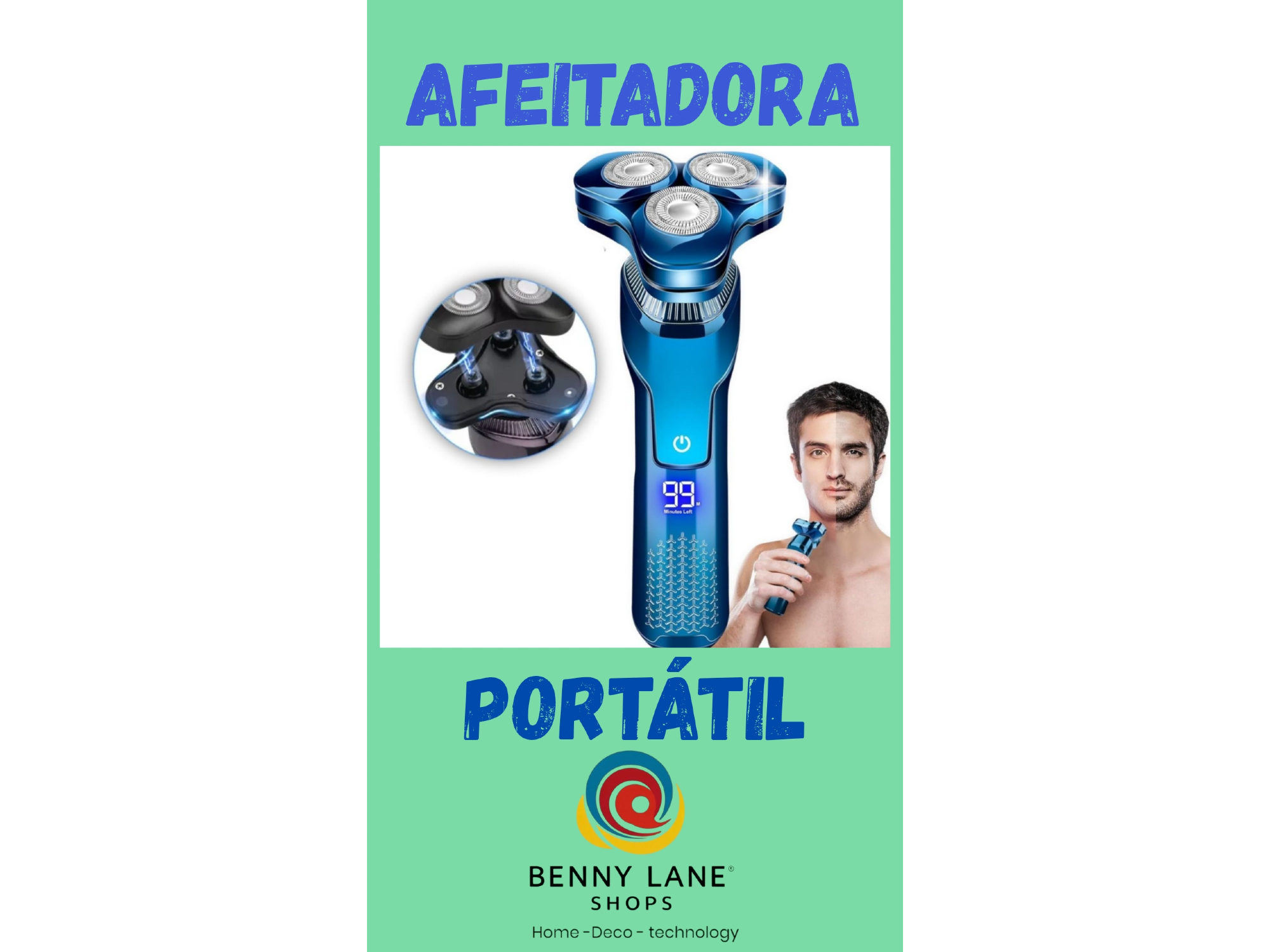 AFEITADORA INALAMBRICA RECARGABLE