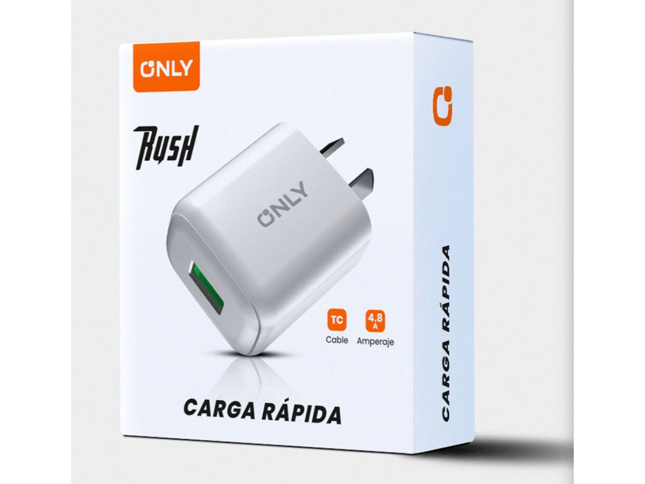 CARGADOR 220V MODO-018 4.8A – RUSH + CABLE TIPO C – ONLY