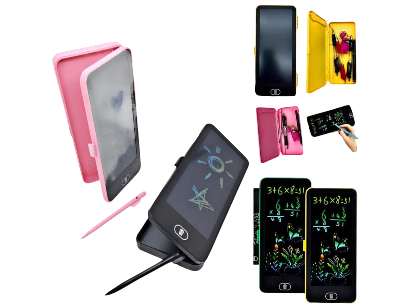 CARTUCHERA CON PIZARRA MAGICA 4.5"