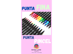 MARCADORES DOBLE PUNTA SEMI-PRO 12 UNIDADES