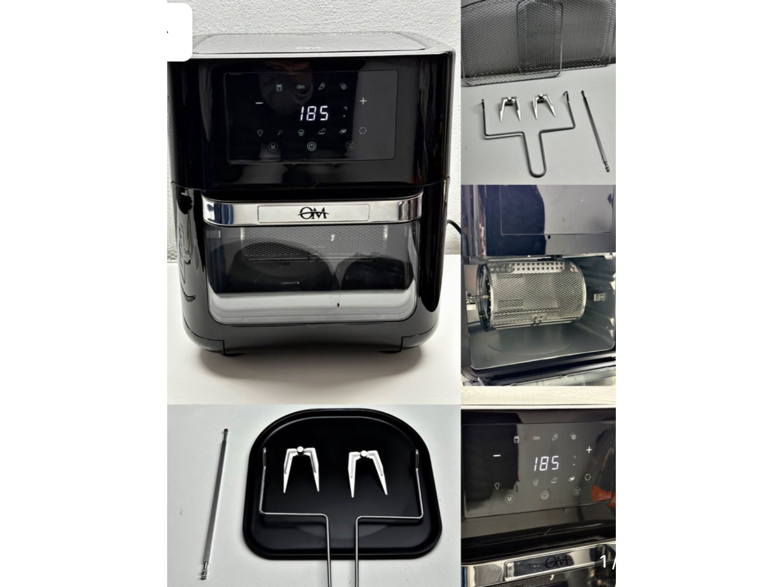 FREIDORA de AIRE OM 12L con GRILL hornito