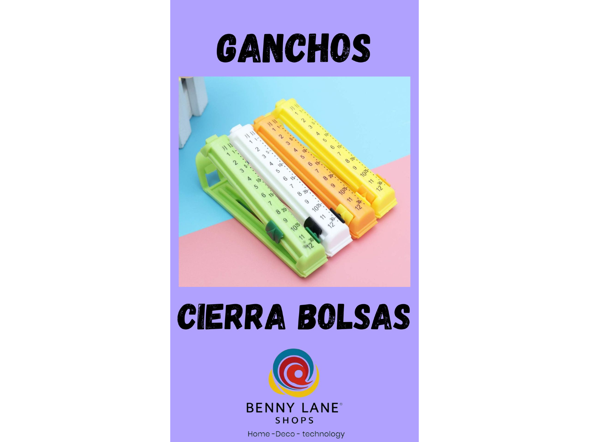 GANCHOS BROCHES CIERRA BOLSAS CON FECHA