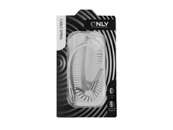 CABLE AUX 3,5 MOD69 – 1,8 METROS – ESPIRAL – BLANCO