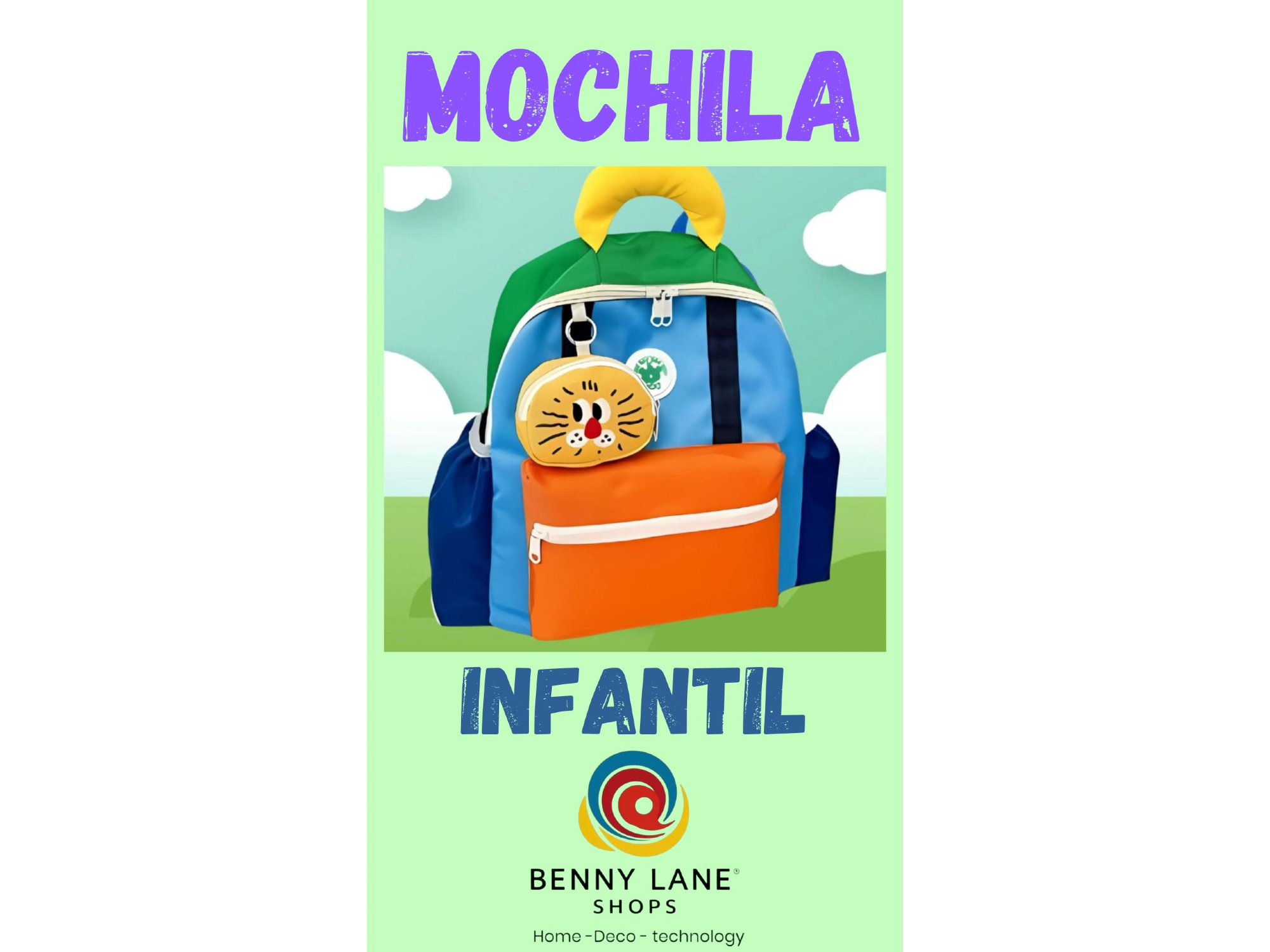 MOCHILA INFANTIL PEQUEÑA MODELO "GATO"