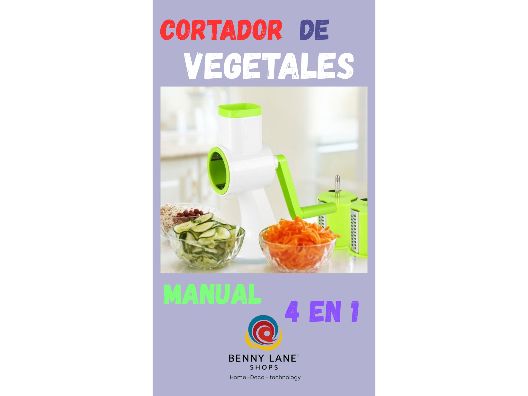 RALLADOR CORTADOR DE VEGETALES MANUAL
