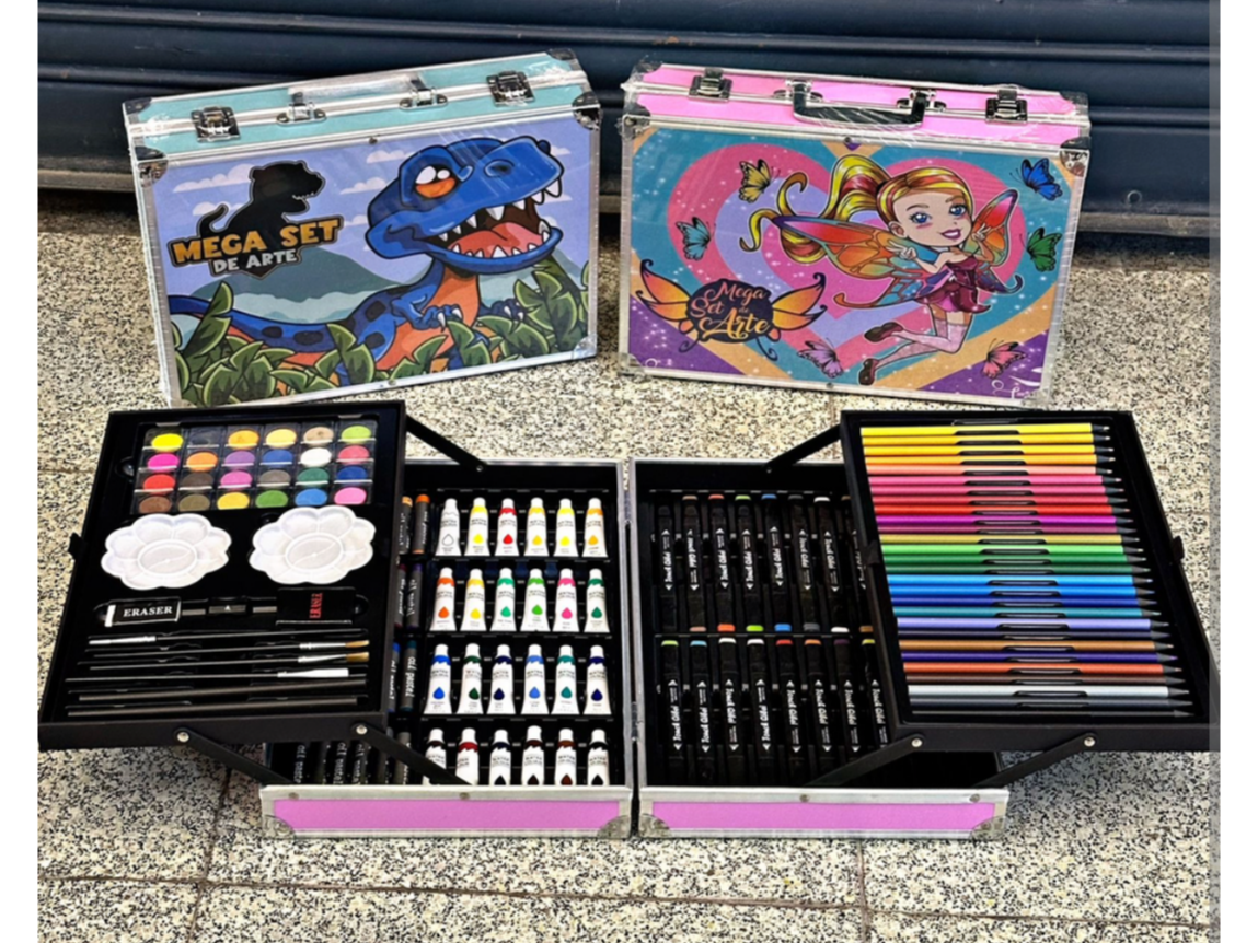 SET DE ARTE PREMIUM INFANTIL C/MALETIN DE METAL 132 PCS