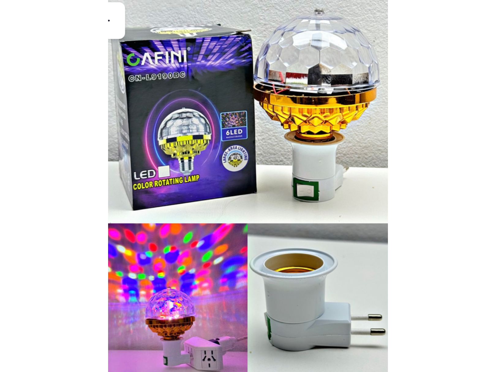 Lámpara LED Giratoria de Colores RGB CAFINI