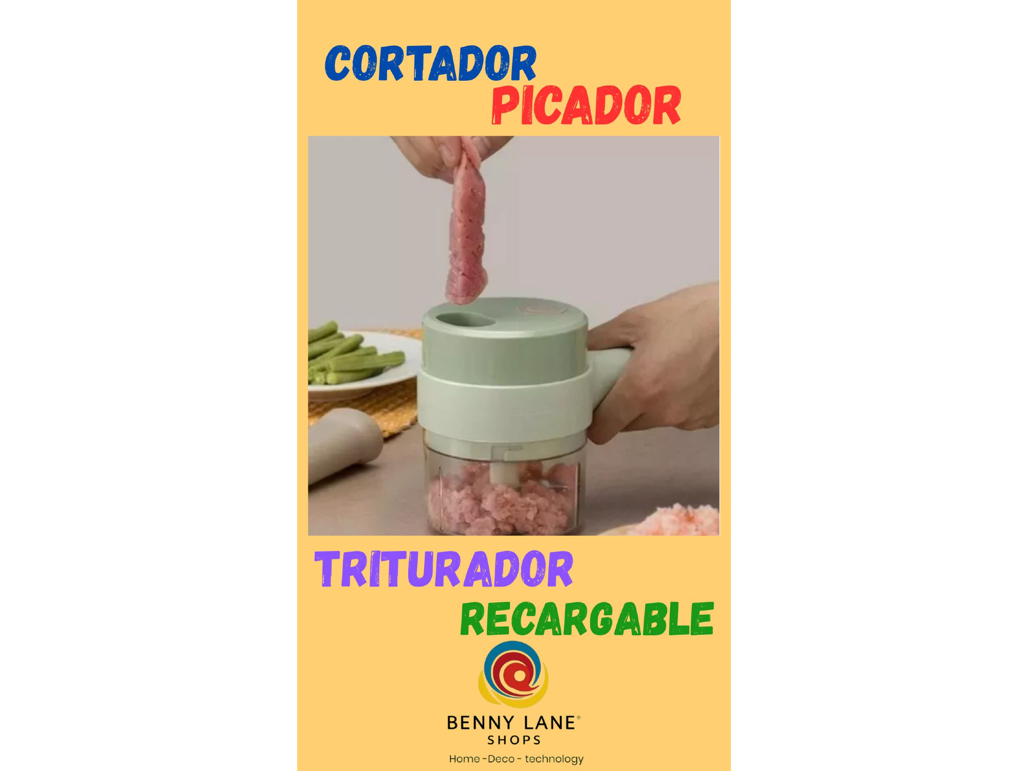 CORTADOR PICADOR MULTIFUNCIÓN RECARGABLE