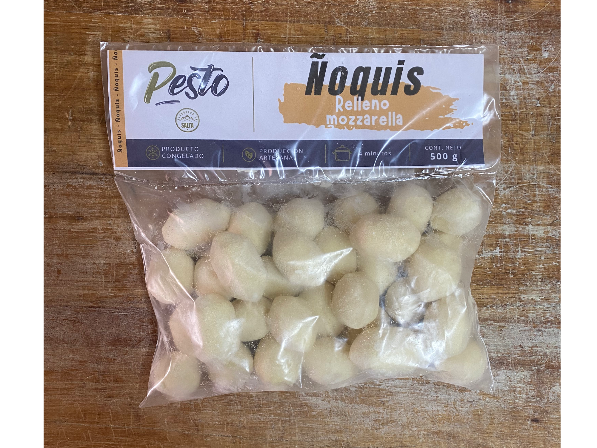 Ñoqui relleno de mozzarella
