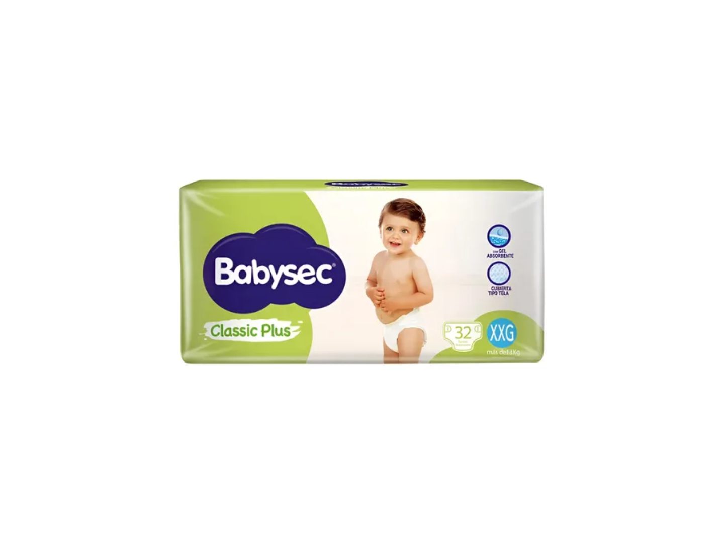 Pañales Babysec Classic Plus XXG 32 Unidades