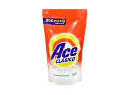Jabón Liquido Lavarropas Ace Clasico 800ml