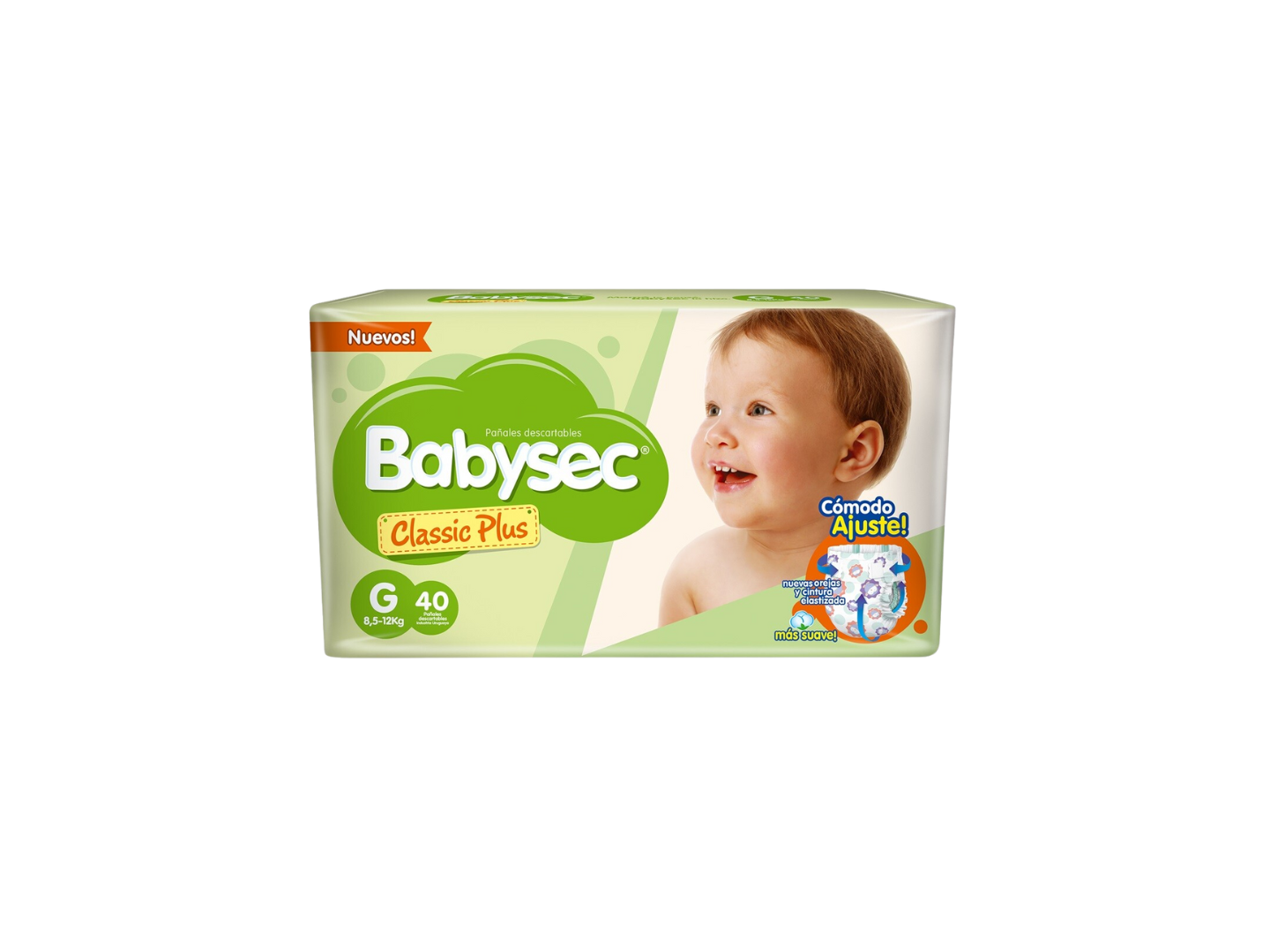 Pañales Babysec Calcio Plus G 40 Unidades