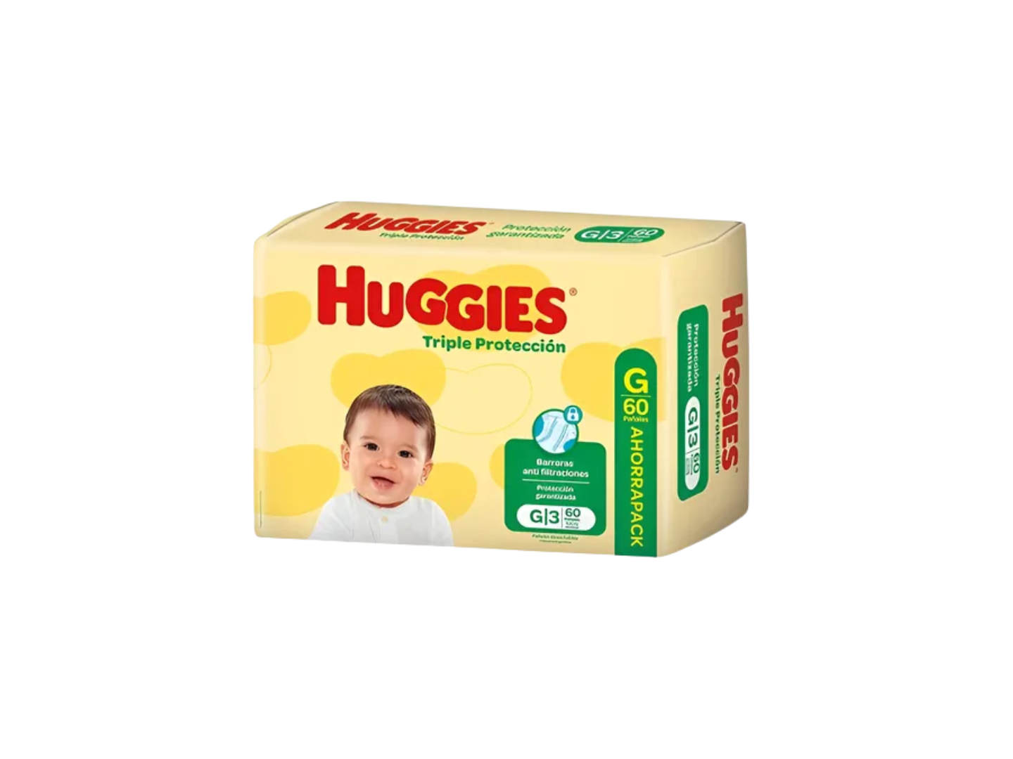 Pañales Huggies Triple Protección 60 Unidades