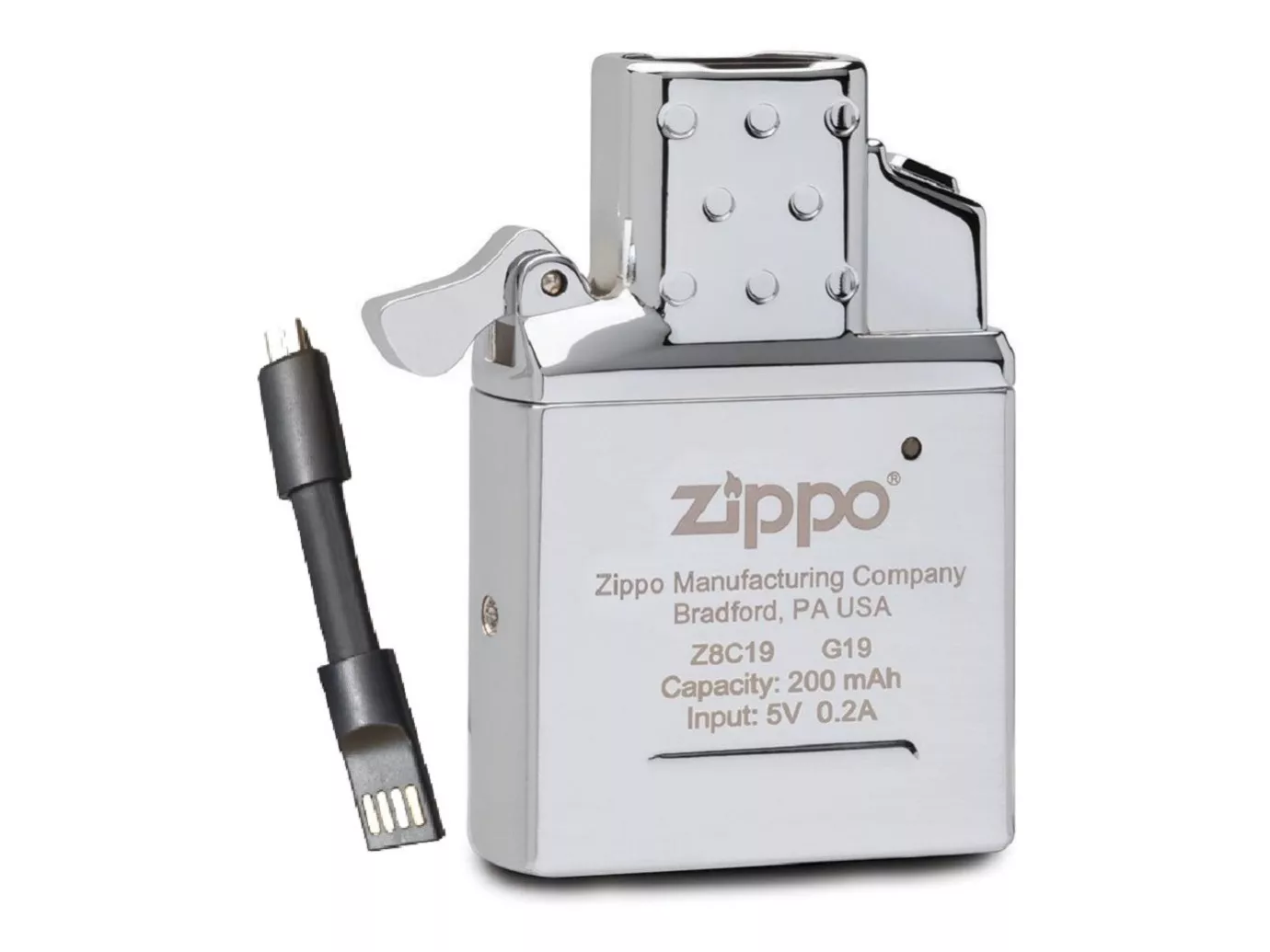 ENCENDEDOR ZIPPO ELECTRICO USB (Cód. 1374)