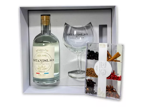 ESTUCHE GIN ESTANISLAO + BOTANICO + COPA (Cod. 1268)