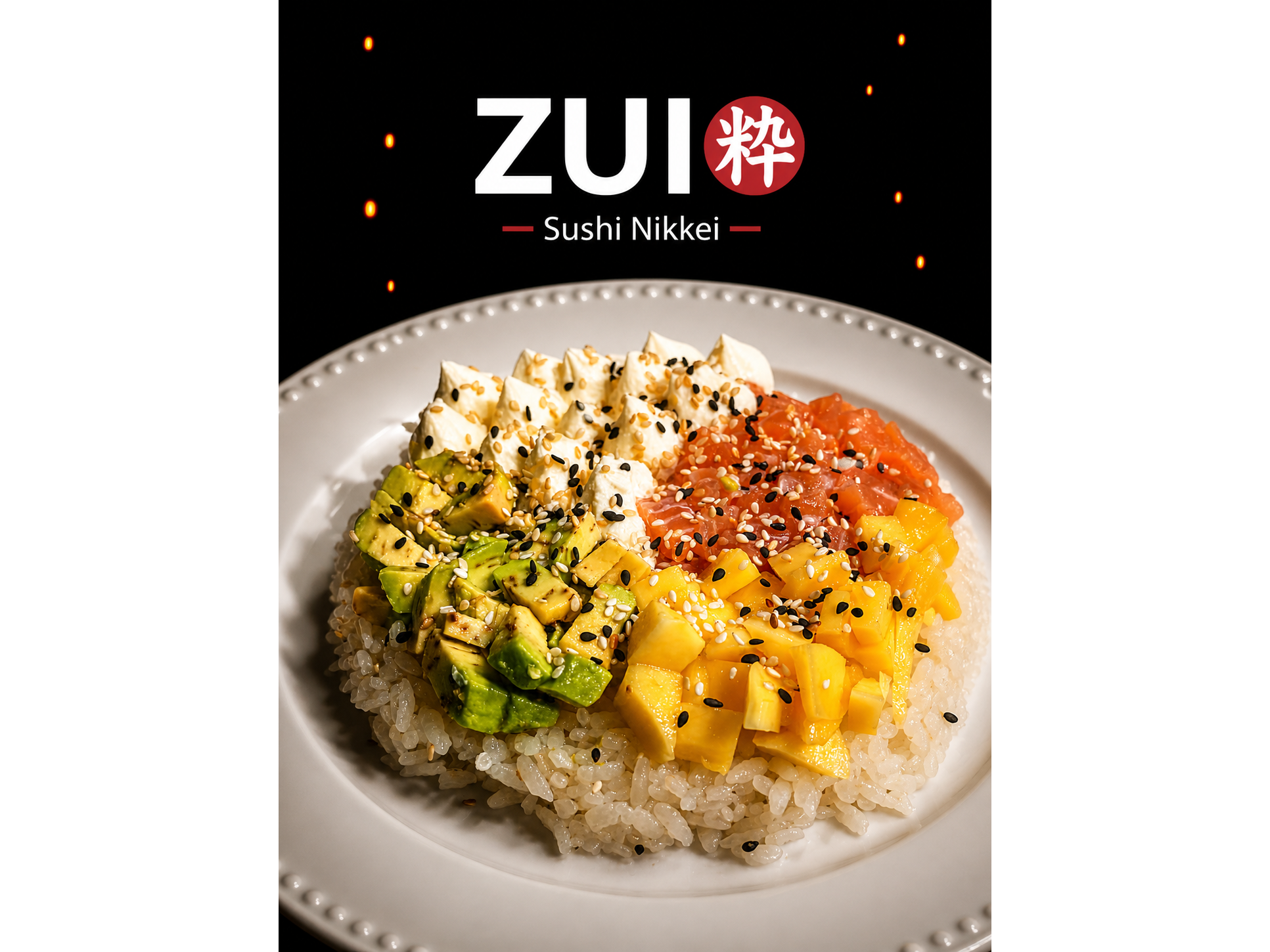 Sushi salad salmón tropical