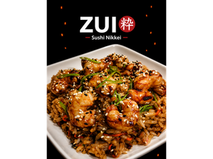 Wok de langostinos de Zui Sushi Lanús