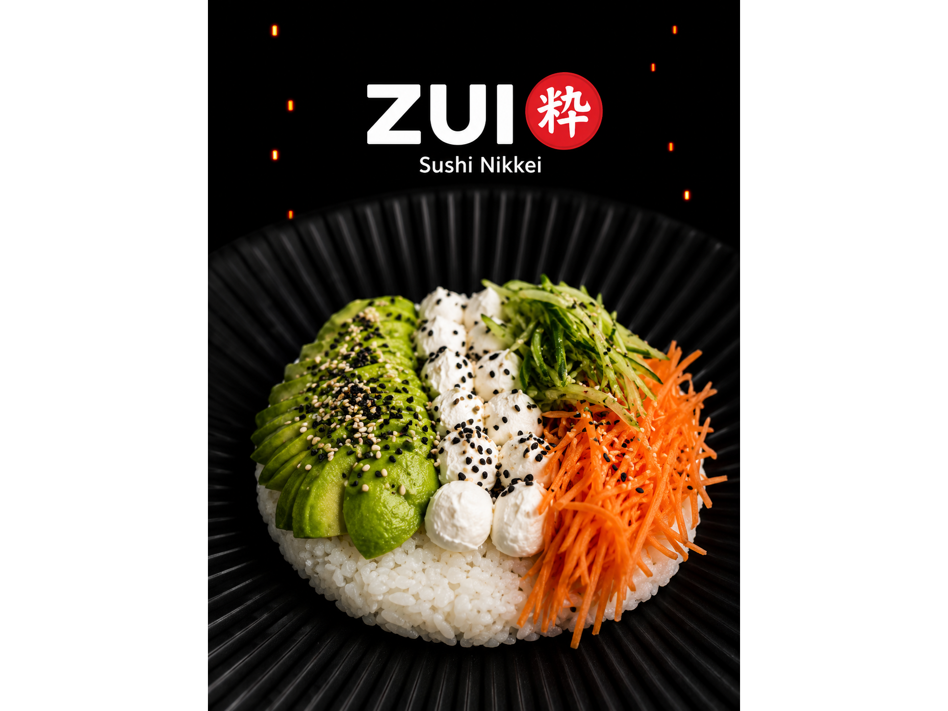 Sushi salad veggie
