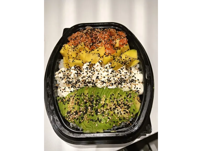 Sushi salad salmon tropical