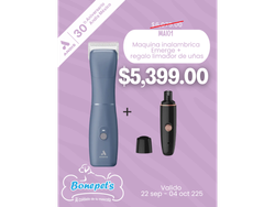 MAQUINA INALAMBRICA EMERGE + LIMADOR DE UÑAS PARA MASCOTA