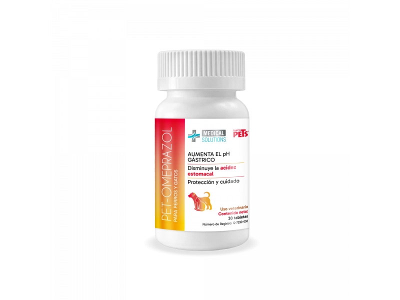 MS PET-OMEPRAZOL TABLETAS P/PERROS Y GATO 30 TAB