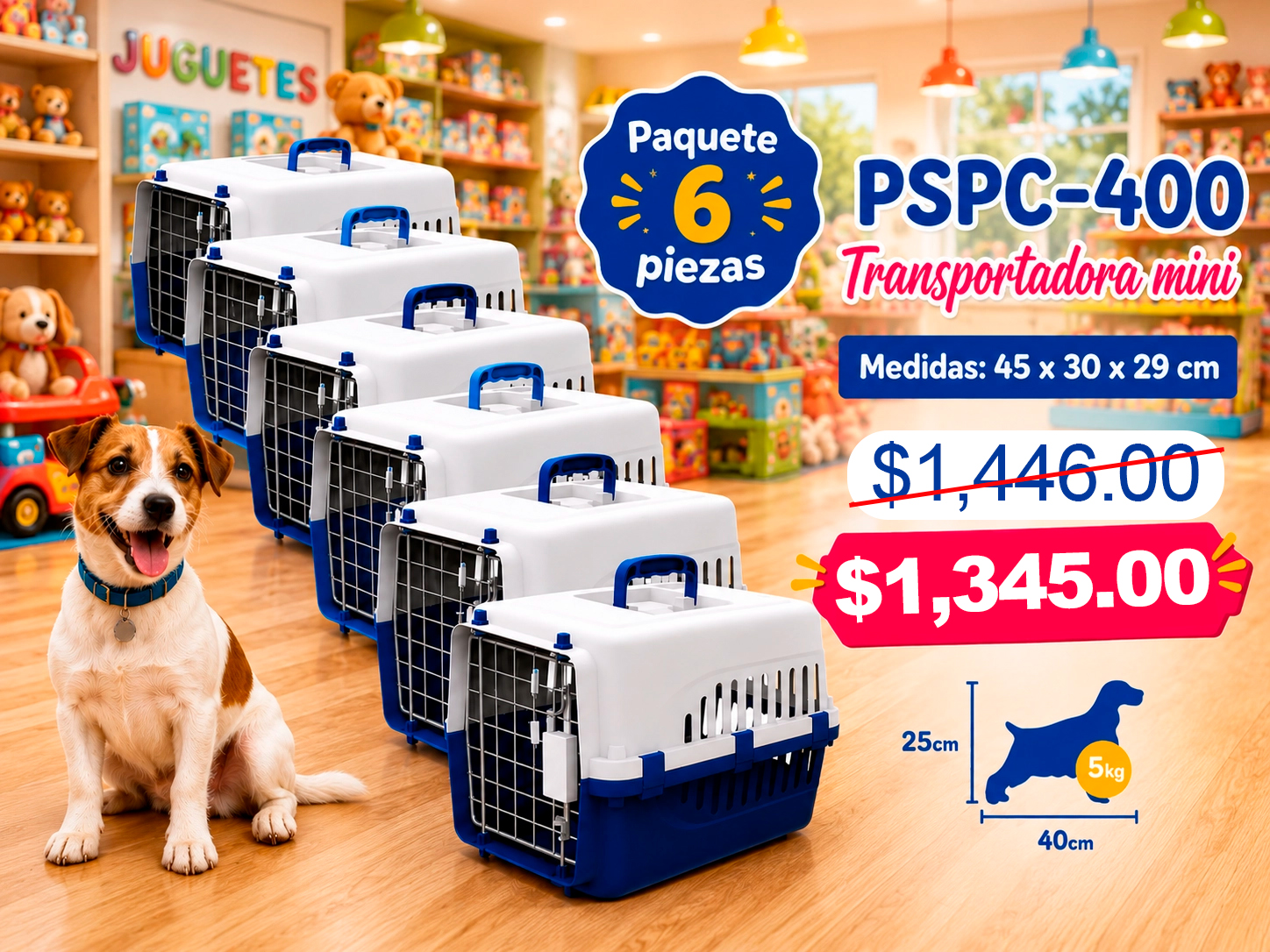 PAQ 6 TRANSPORTADORAS MINI ECONOMICAS