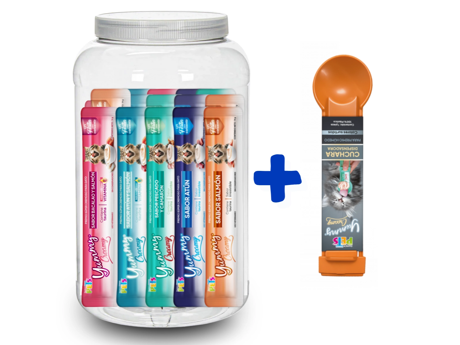 VITROLERO DE YUMMY CREAMY 50 TUBOS SABORES SURTIDOS + CUCHARA GRATIS