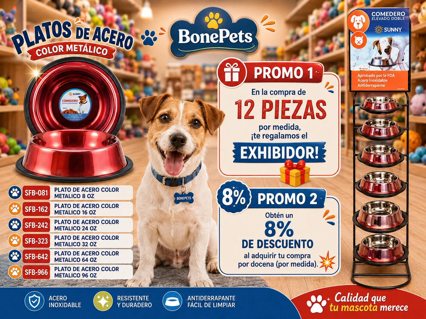 PLATO DE ACERO COLOR SUNNY