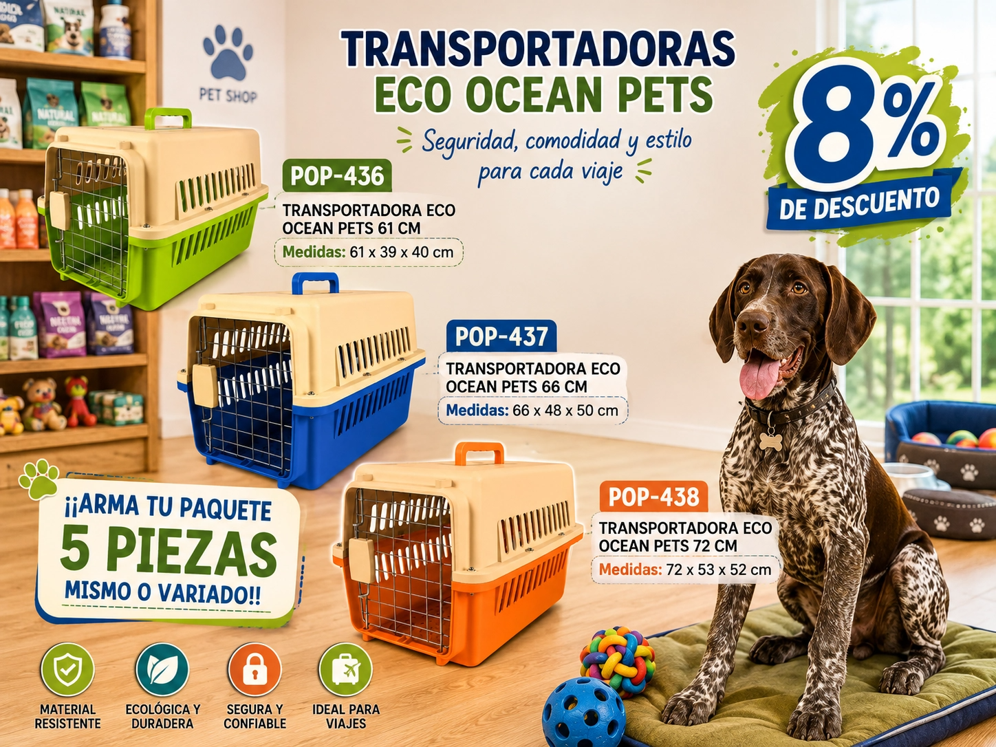 TRANSPORTADORA ECO OCEAN PETS