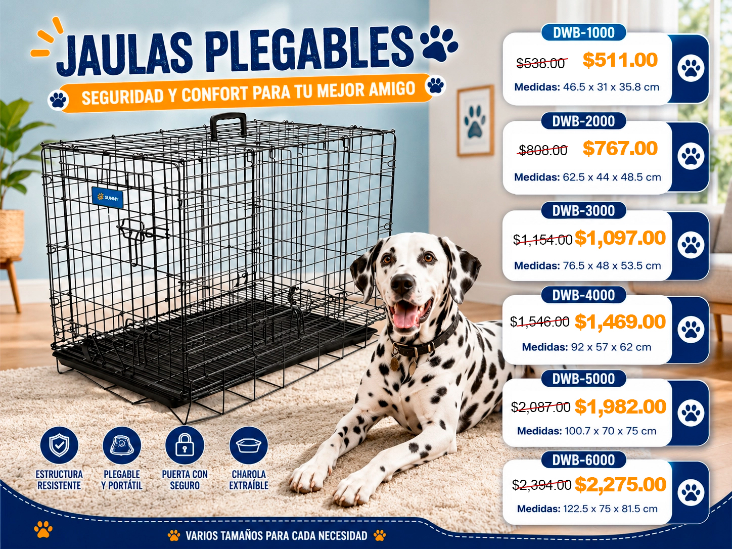 JAULA PLEGABLE SUNNY