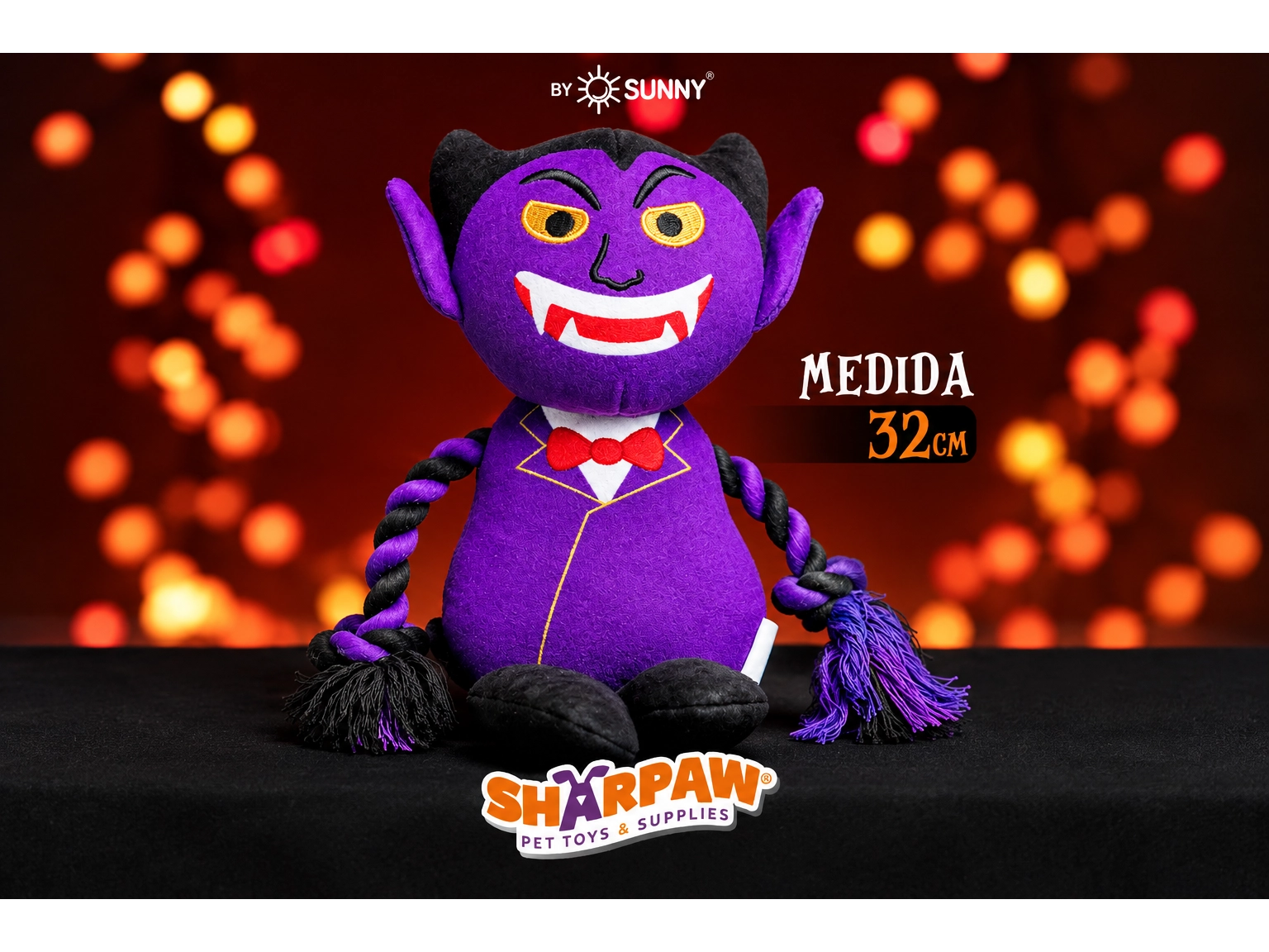 FLUFFY CHUMS PELUCHE DRACULA HALLOWEEN 32CM/12.60"