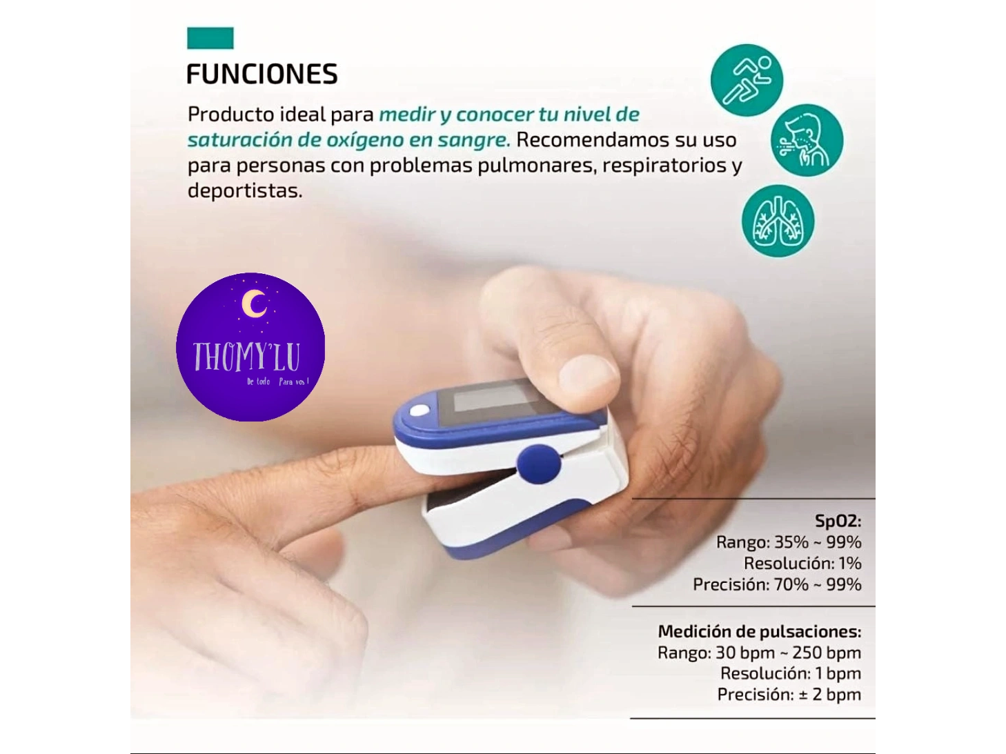 OXÍMETRO DE PULSO PARA DEDO